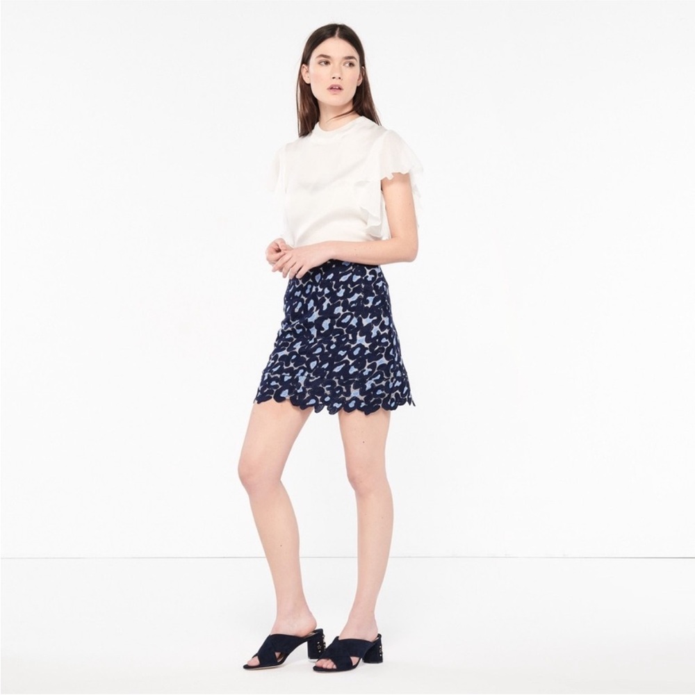 SANDRO Paris Loomy Embroidered Lace Skirt. Size: 3. Excellent condition 👌🏼👌🏼